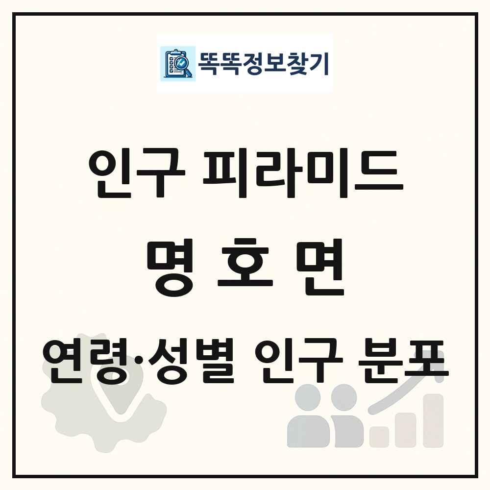 명호면 인구 피라미드 링크 그림